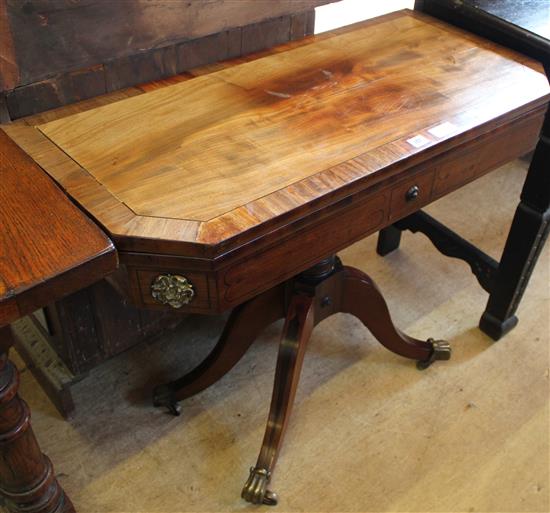 Regency mahogany card table